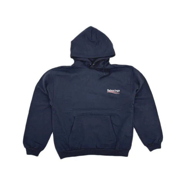 Balenciaga Balenciaga Logo Printed Pullover Hoodie 0079 Size US L / EU 52-54 / 3 - 2 Thumbnail
