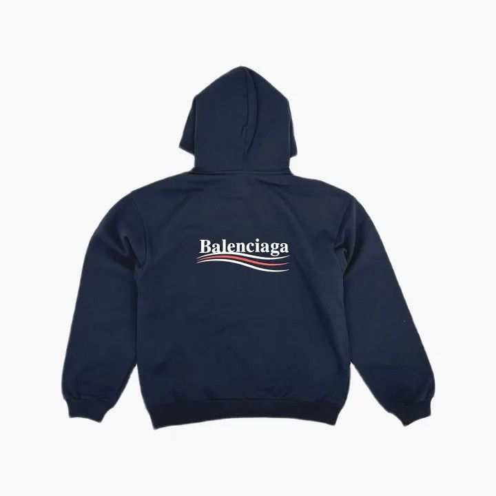 Balenciaga Balenciaga Logo Printed Pullover Hoodie 0079 Size US L / EU 52-54 / 3 - 3 Thumbnail