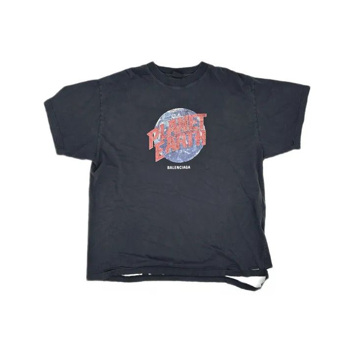 Balenciaga Balenciaga FW24 Planet Earth Logo T-Shirt 0079 Size US M / EU 48-50 / 2 - 2 Thumbnail