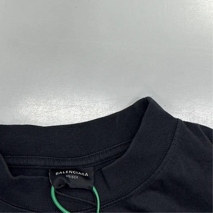Balenciaga Balenciaga Black Logo Print Short Sleeve T-Shirt 0079 Size US S / EU 44-46 / 1 - 2 Thumbnail