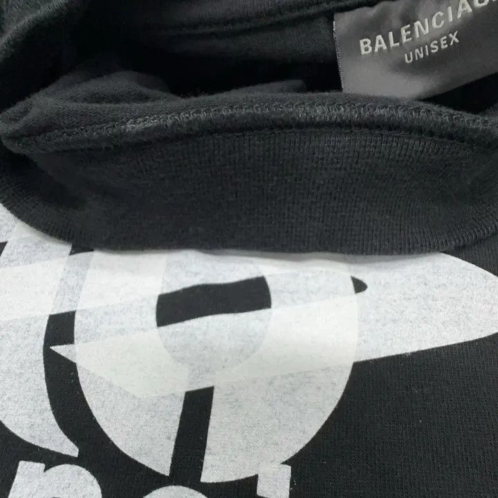 Balenciaga Balenciaga Black Logo Print Oversized T-Shirt 0079 Size US L / EU 52-54 / 3 - 7 Thumbnail