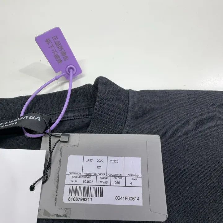 Balenciaga Balenciaga FW22 Loose Fit Black T-Shirt 0079 Size US L / EU 52-54 / 3 - 5 Thumbnail