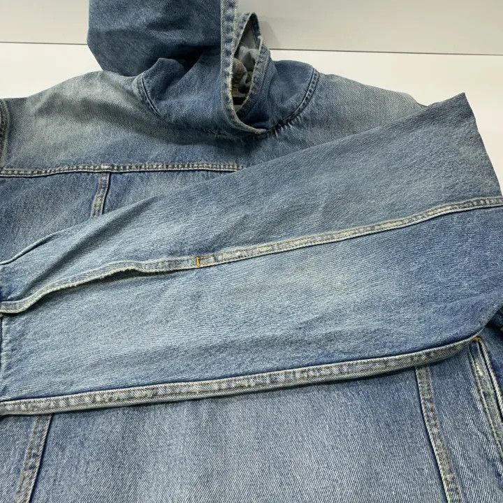 Balenciaga Balenciaga Blue Denim Long Sleeve Hoodie Jacket 0079 Size US M / EU 48-50 / 2 - 11 Thumbnail
