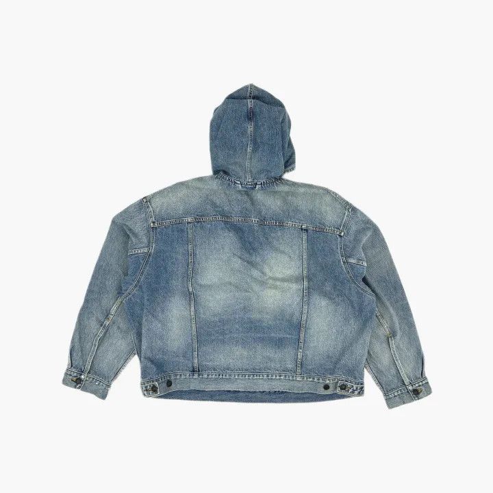 Balenciaga Balenciaga Blue Denim Long Sleeve Hoodie Jacket 0079 Size US M / EU 48-50 / 2 - 3 Thumbnail