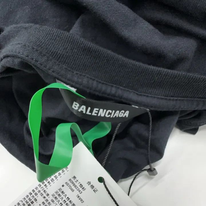 Balenciaga Balenciaga Wrinkled Logo Short Sleeve T-Shirt 0079 Size US M / EU 48-50 / 2 - 6 Thumbnail