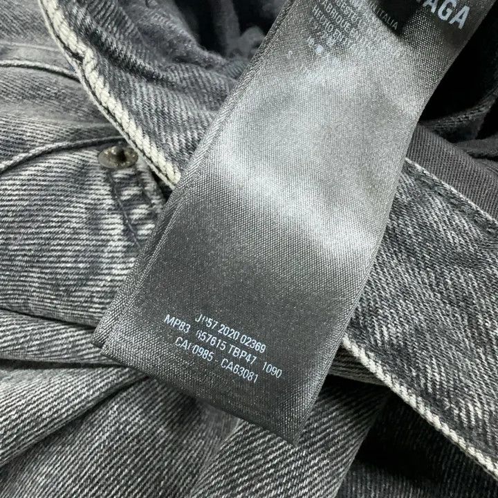Balenciaga Balenciaga Men's Black Logo Denim Pants 0079 Size US 26 / EU 42 - 4 Thumbnail