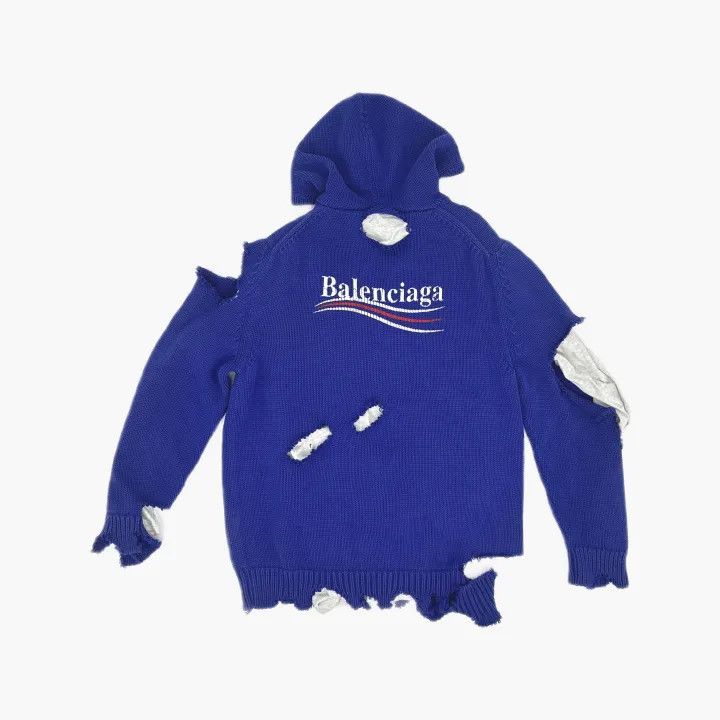 Balenciaga Balenciaga Classic Logo Embroidered Hoodie Sweater 0079 Size US XS / EU 42 / 0 - 3 Thumbnail