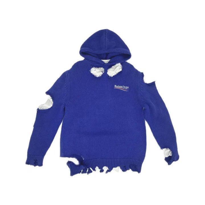 Balenciaga Balenciaga Classic Logo Embroidered Hoodie Sweater 0079 Size US XS / EU 42 / 0 - 2 Thumbnail