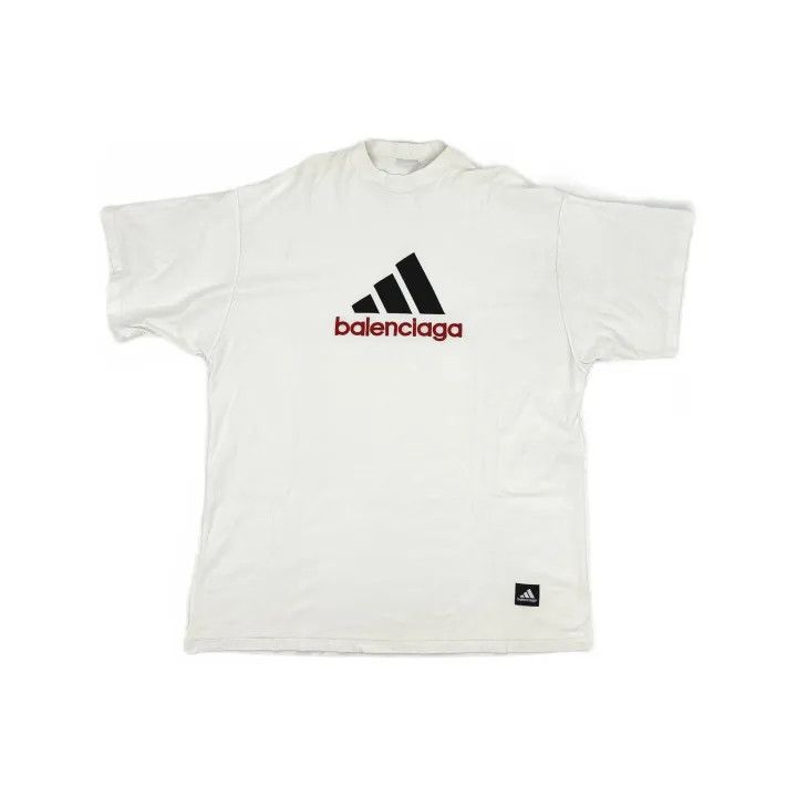 Balenciaga Balenciaga x Adidas Embroidered Logo T-Shirt 0079 Size US M / EU 48-50 / 2 - 2 Thumbnail