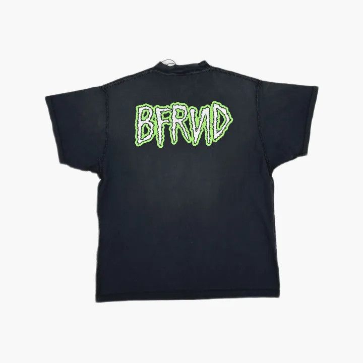 Balenciaga Balenciaga BFRND Logo Print Black Short Sleeve T-shirt 0079 Size US M / EU 48-50 / 2 - 3 Thumbnail