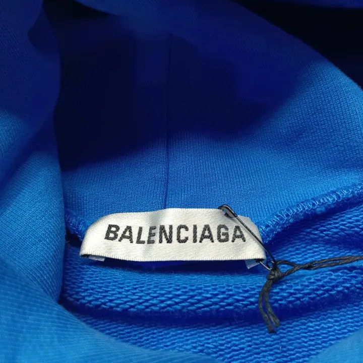 Balenciaga Balenciaga Blue Oversized Hoodie 0079 Size US M / EU 48-50 / 2 - 2 Thumbnail