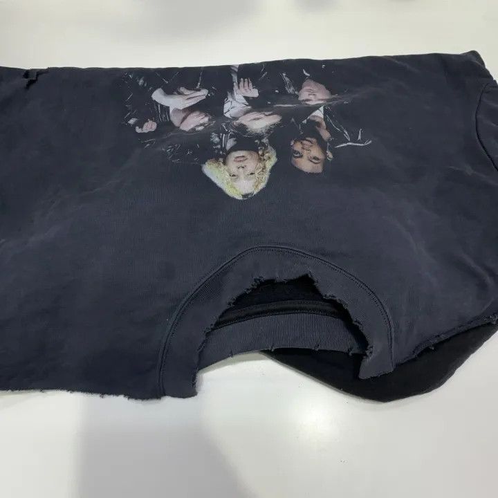 Balenciaga Balenciaga Black Printed Oversized Hoodie 0079 Size US L / EU 52-54 / 3 - 10 Thumbnail