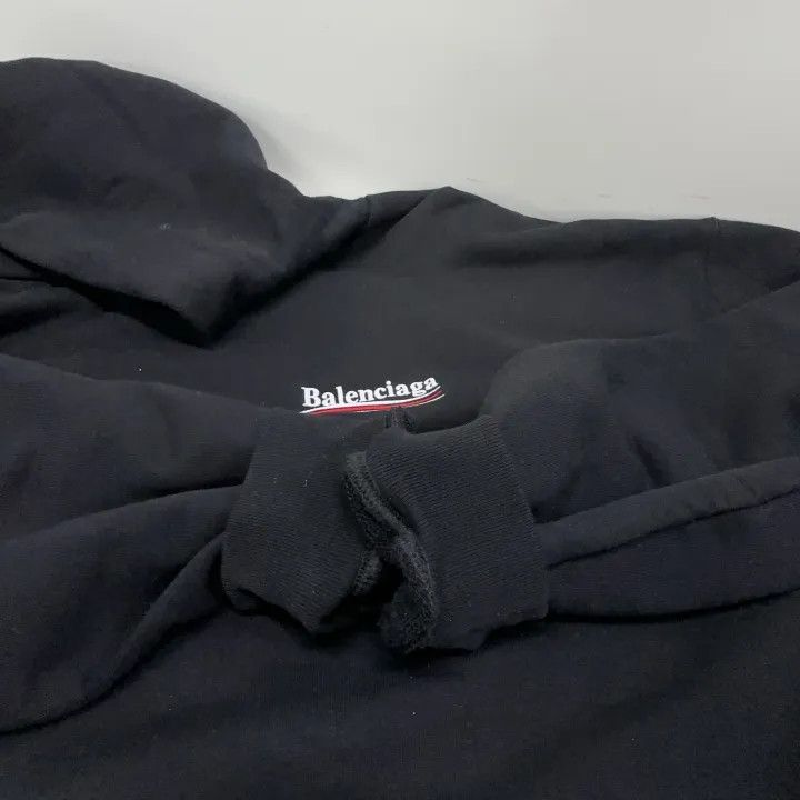 Balenciaga Balenciaga Black Logo Embroidered Casual Hoodie 0079 Size US S / EU 44-46 / 1 - 9 Thumbnail