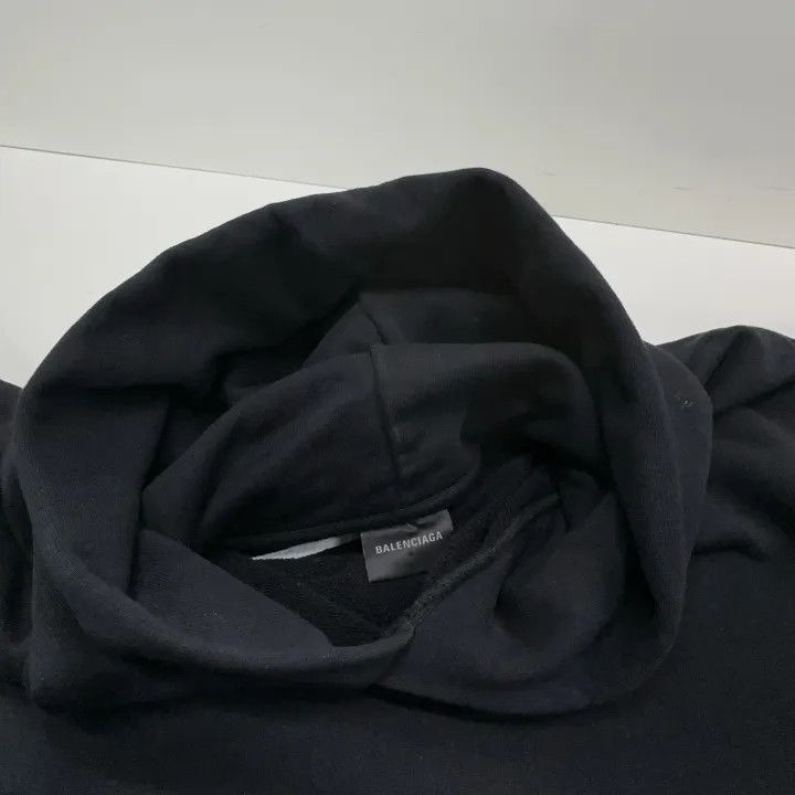 Balenciaga Balenciaga Black Logo Embroidered Casual Hoodie 0079 Size US S / EU 44-46 / 1 - 8 Thumbnail