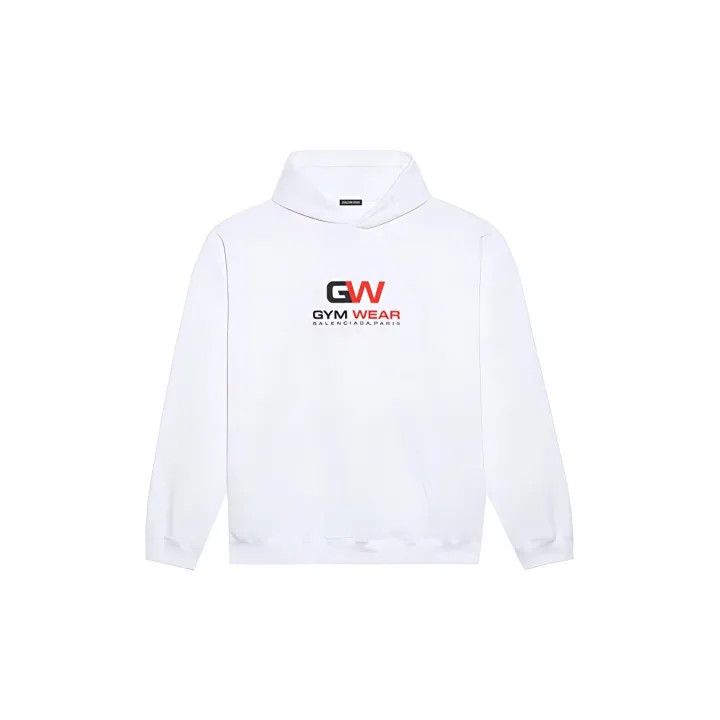 Balenciaga Balenciaga White Long Sleeve Graphic Hoodie 0079 Size US XXS / EU 40 - 2 Thumbnail