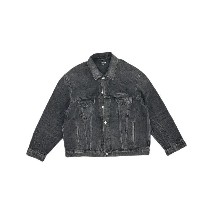 Balenciaga Balenciaga SS21 Drip Peace Large Fit Denim Jacket 0079 Size US L / EU 52-54 / 3 - 2 Thumbnail