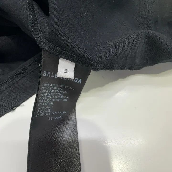 Balenciaga Balenciaga Black Logo Print Short Sleeve T-Shirt 0079 Size US L / EU 52-54 / 3 - 5 Thumbnail