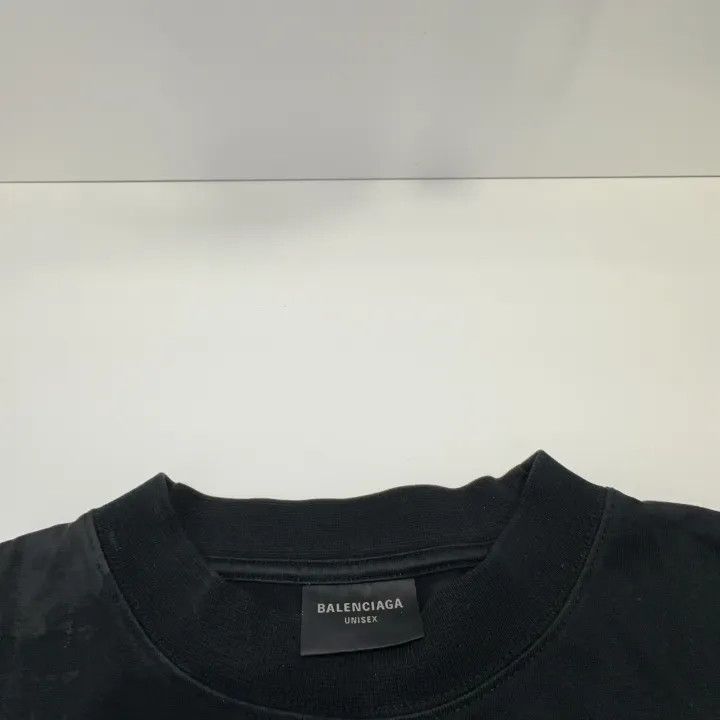 Balenciaga Balenciaga Black Logo Print Short Sleeve T-Shirt 0079 Size US L / EU 52-54 / 3 - 4 Thumbnail