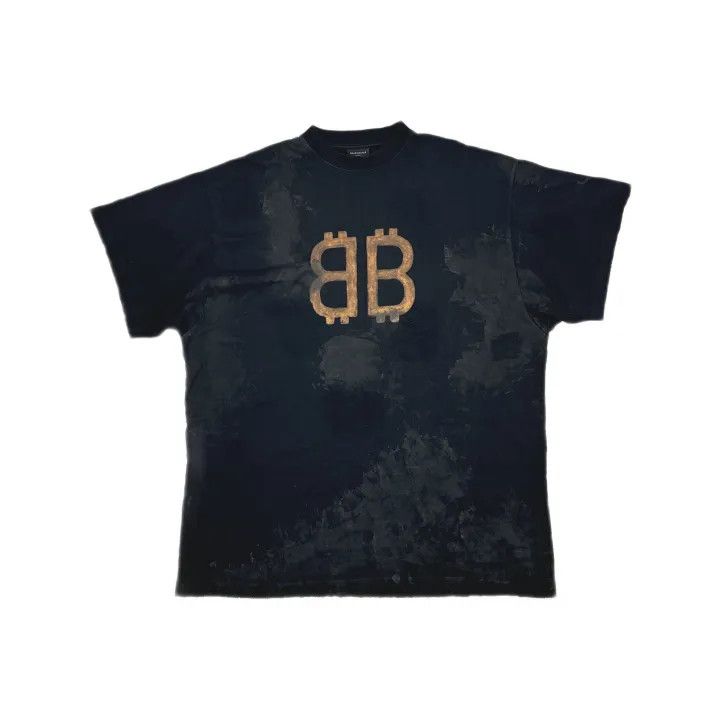 Balenciaga Balenciaga Black Logo Print Short Sleeve T-Shirt 0079 Size US L / EU 52-54 / 3 - 2 Thumbnail