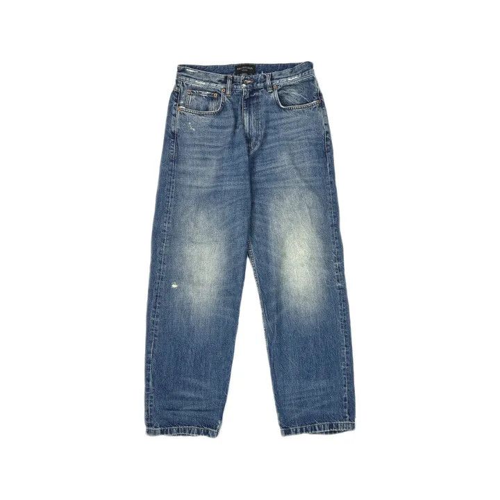 Balenciaga Balenciaga Distressed Blue Denim Pants 0079 Size US 26 / EU 42 - 2 Thumbnail