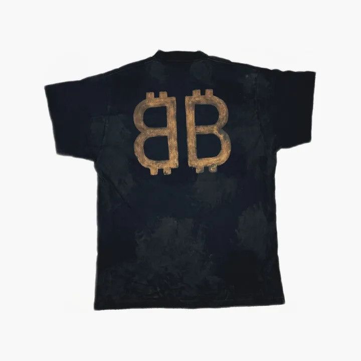 Balenciaga Balenciaga FW23 Black Logo Print Short Sleeve T-Shirt 0079 Size US L / EU 52-54 / 3 - 3 Thumbnail