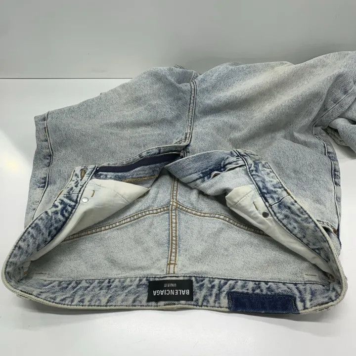 Balenciaga Balenciaga Wide Leg High Waist Denim Jeans 0079 Size US 26 / EU 42 - 7 Thumbnail
