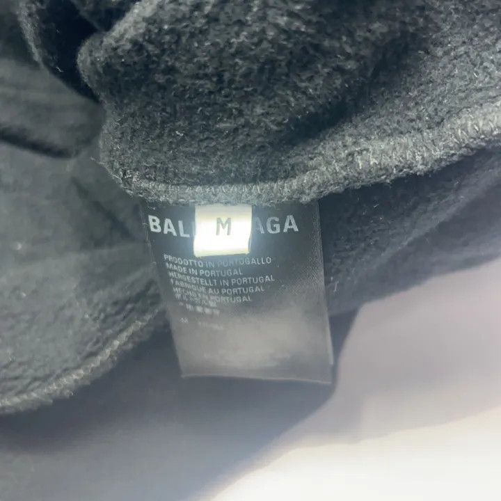 Balenciaga Balenciaga Logo Printed Fleece Hoodie Black 0079 Size US M / EU 48-50 / 2 - 5 Thumbnail