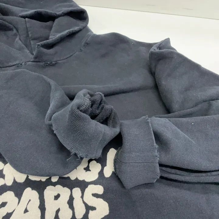 Balenciaga Balenciaga Black Logo Print Hoodie for Men 0079 Size US XXS / EU 40 - 9 Thumbnail
