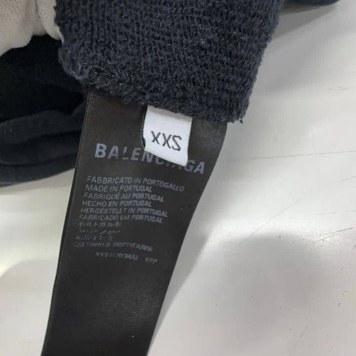 Balenciaga Balenciaga Black Logo Print Hoodie for Men 0079 Size US XXS / EU 40 - 5 Thumbnail