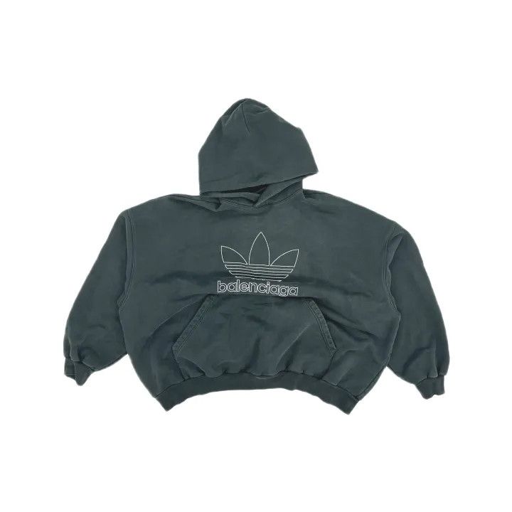 Balenciaga Balenciaga x Adidas Logo Hooded Sweatshirt 0079 Size US L / EU 52-54 / 3 - 2 Thumbnail