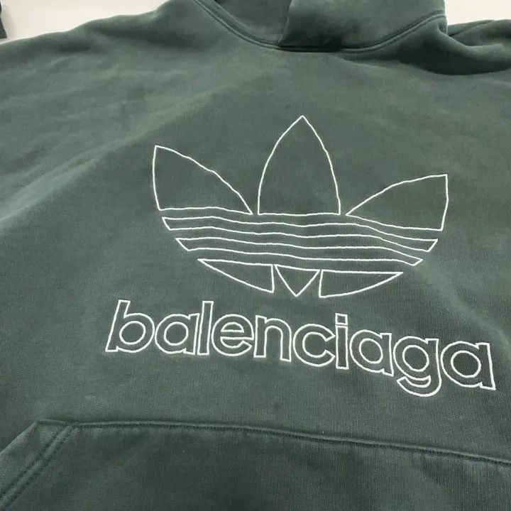 Balenciaga Balenciaga x Adidas Logo Hooded Sweatshirt 0079 Size US L / EU 52-54 / 3 - 8 Thumbnail