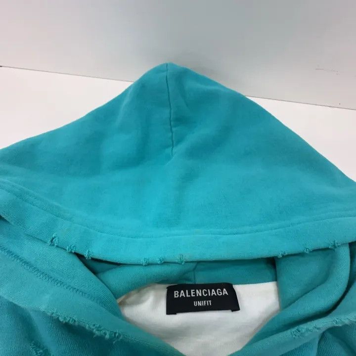 Balenciaga Balenciaga Distressed Letter Print Hooded Sweatshirt 0079 Size US M / EU 48-50 / 2 - 6 Thumbnail