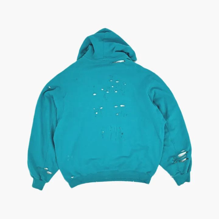 Balenciaga Balenciaga Distressed Letter Print Hooded Sweatshirt 0079 Size US M / EU 48-50 / 2 - 3 Thumbnail