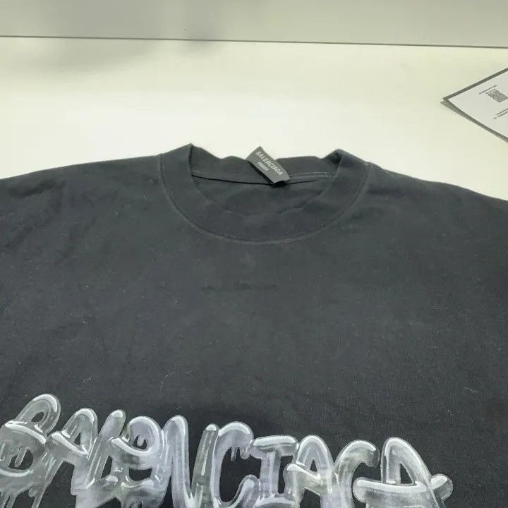 Balenciaga Balenciaga SS22 Slime Logo Short Sleeve T-Shirt 0079 Size US L / EU 52-54 / 3 - 9 Thumbnail