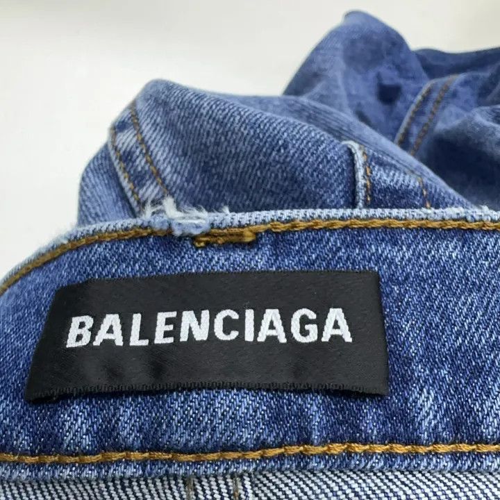 Balenciaga Balenciaga Blue Straight Leg Jeans 0079 Size US 31 - 6 Thumbnail