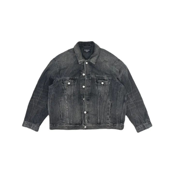 Balenciaga Balenciaga SS21 Drip Peace Denim Jacket 0079 Size US L / EU 52-54 / 3 - 2 Thumbnail