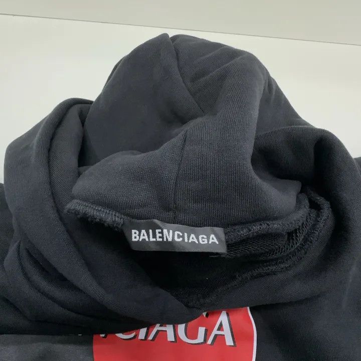Balenciaga Balenciaga Black Loose Hoodie Sweatshirt for Men 0079 Size US L / EU 52-54 / 3 - 6 Thumbnail
