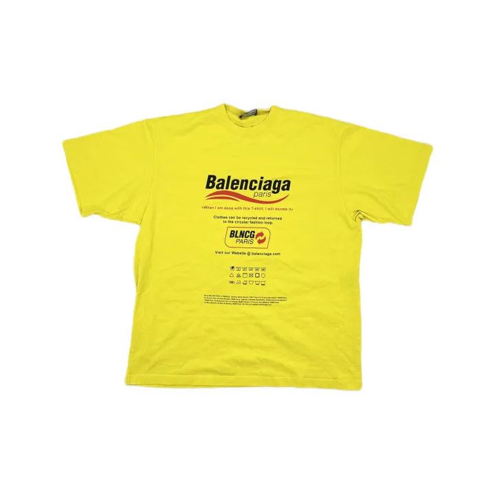 Balenciaga Balenciaga Yellow Graphic Loose Fit T-Shirt 0079 Size US XS / EU 42 / 0 - 2 Thumbnail