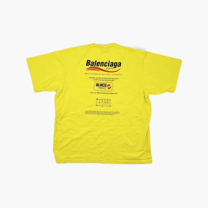 Balenciaga Balenciaga Yellow Graphic Loose Fit T-Shirt 0079 Size US XS / EU 42 / 0 - 3 Thumbnail