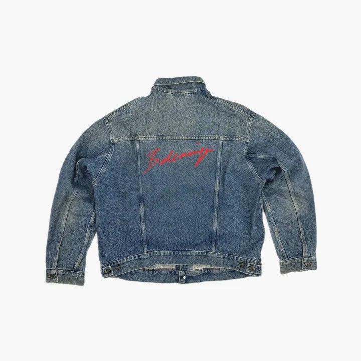 Balenciaga Balenciaga Denim Jacket with Logo 0079 Size US L / EU 52-54 / 3 - 3 Thumbnail