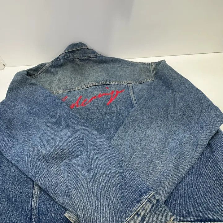 Balenciaga Balenciaga Denim Jacket with Logo 0079 Size US L / EU 52-54 / 3 - 11 Thumbnail