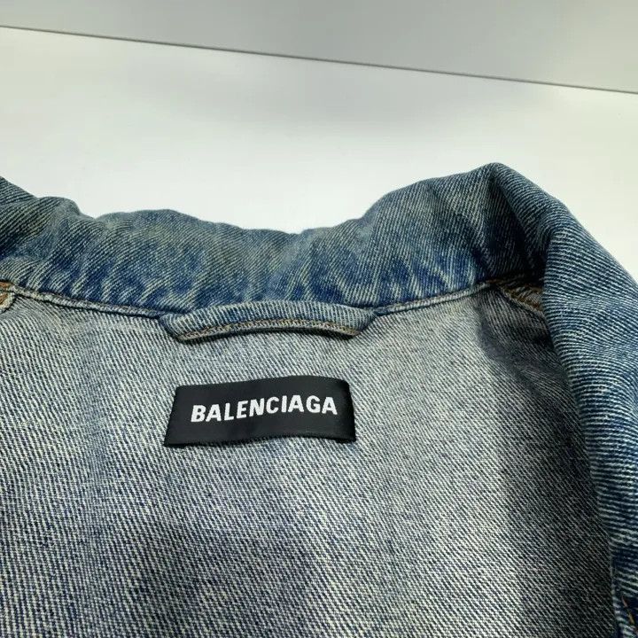 Balenciaga Balenciaga Denim Jacket with Logo 0079 Size US L / EU 52-54 / 3 - 4 Thumbnail