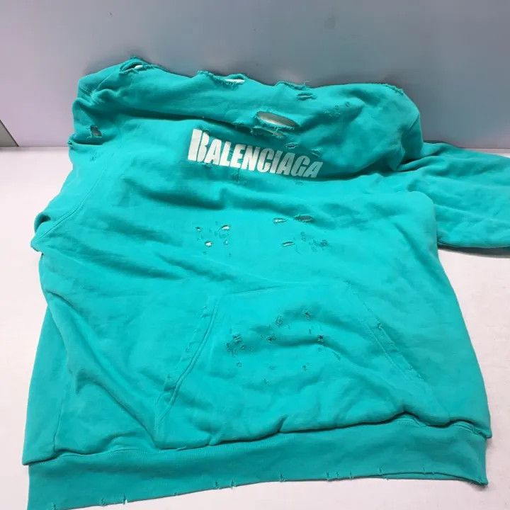 Balenciaga Balenciaga Ripped Letter Print Hoodie 0079 Size US S / EU 44-46 / 1 - 9 Thumbnail