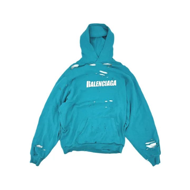 Balenciaga Balenciaga Ripped Letter Print Hoodie 0079 Size US S / EU 44-46 / 1 - 2 Thumbnail