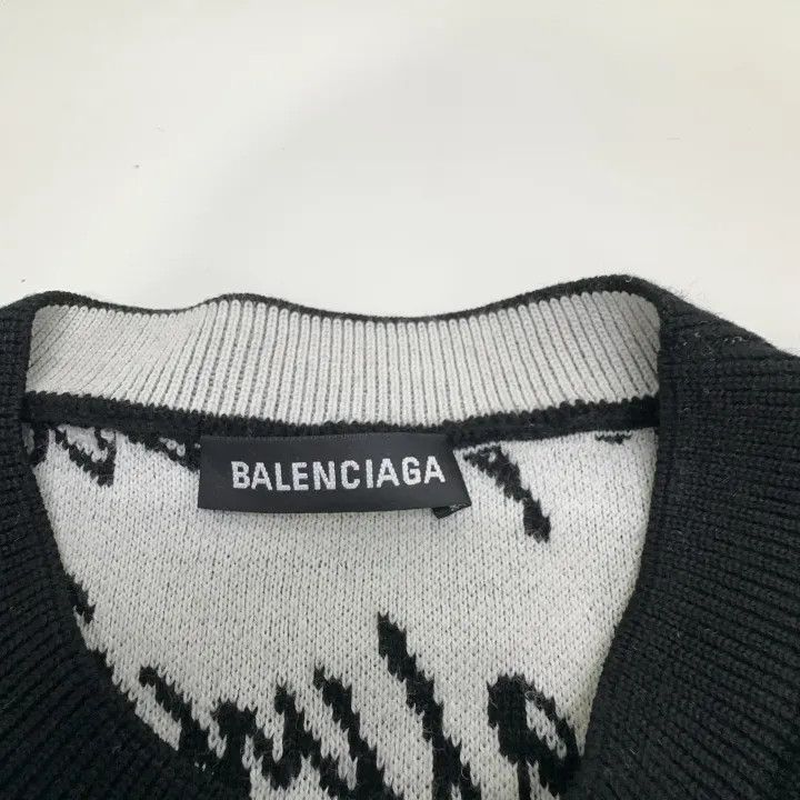 Balenciaga Balenciaga Logo Knit Pullover Sweater for Men 0079 Size US M / EU 48-50 / 2 - 5 Thumbnail