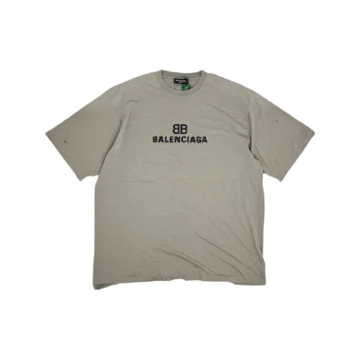 Balenciaga Balenciaga Distressed Logo Short Sleeve T-Shirt 0079 Size US L / EU 52-54 / 3 - 2 Thumbnail