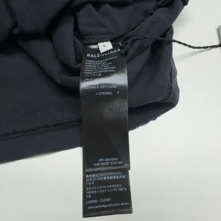 Balenciaga Balenciaga Faded Knit Short Sleeve T-Shirt 0079 Size US L / EU 52-54 / 3 - 4 Thumbnail