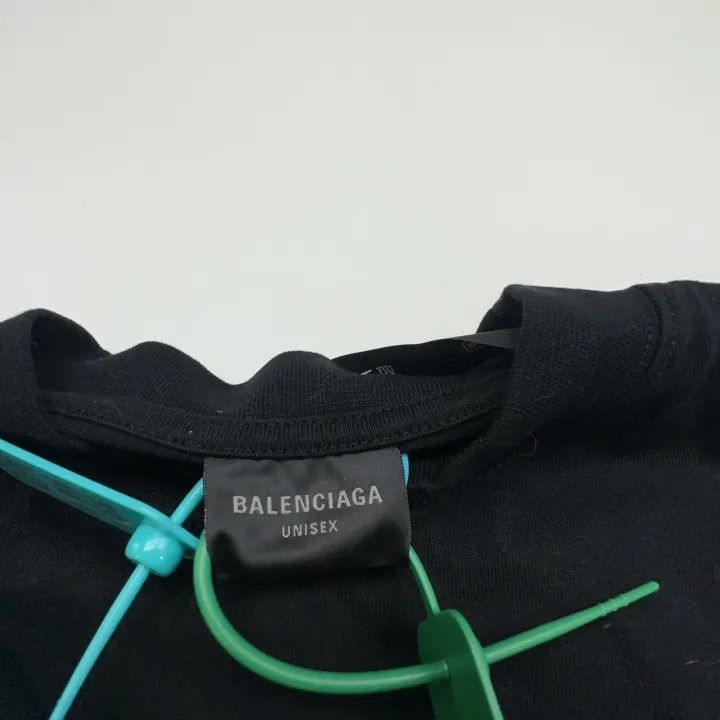 Balenciaga Balenciaga Black Short Sleeve T-Shirt with Logo 0079 Size US M / EU 48-50 / 2 - 2 Thumbnail