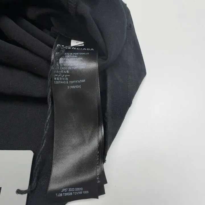 Balenciaga Balenciaga Black Short Sleeve T-Shirt with Logo 0079 Size US M / EU 48-50 / 2 - 4 Thumbnail
