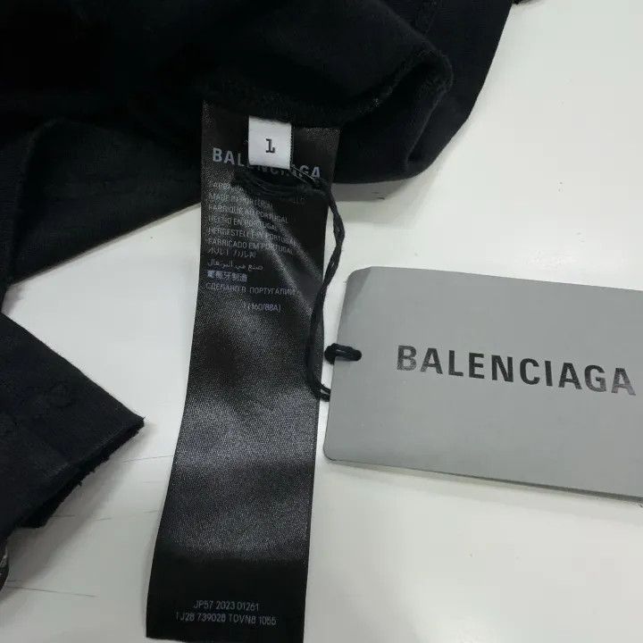 Balenciaga Balenciaga Black Short Sleeve Letter Print T-shirt 0079 Size US M / EU 48-50 / 2 - 3 Thumbnail